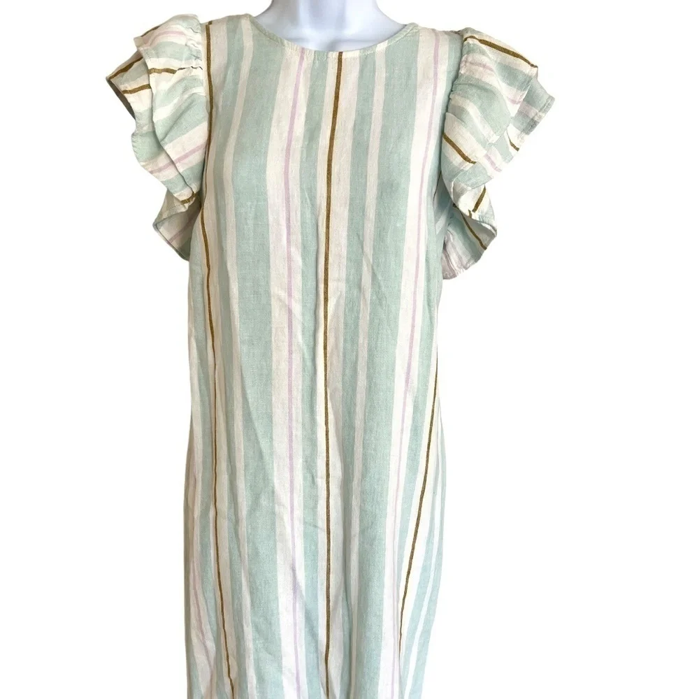 A New Day | Striped Linen Dress - Picture 1 of 6